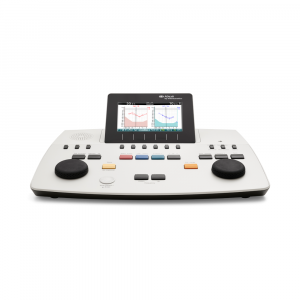 AD528 – diagnostični avdiometer za osnovno avdiometrijo. Kompaktna zasnova omogoča enostavno uporabo v klinikah, bolnišnicah in trgovinah s slušnimi pripomočki.